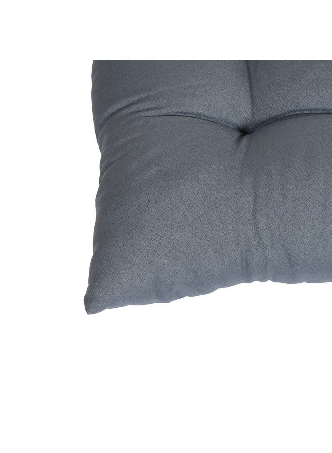 Kuber Industries Chair Pad | Chair Cushion Pad | Chair Cushion with Ties | Soft & Comfortable Sitting | Microfiber Square Cushion for Home-Office | (Grey) - Image 4