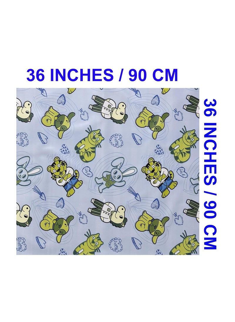 Ecosoft - Pookie® Plastic Sheet | Rubber Sheet for Babies | Bed Wetting Protector | 0-12 Months | 90 x 90 cm (Multicolor 001) - Image 1