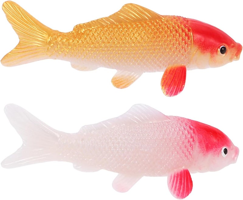 Multicolor Artificial Floating Koi Fish Decoration Lifelike Aquarium Ornament - Image 1