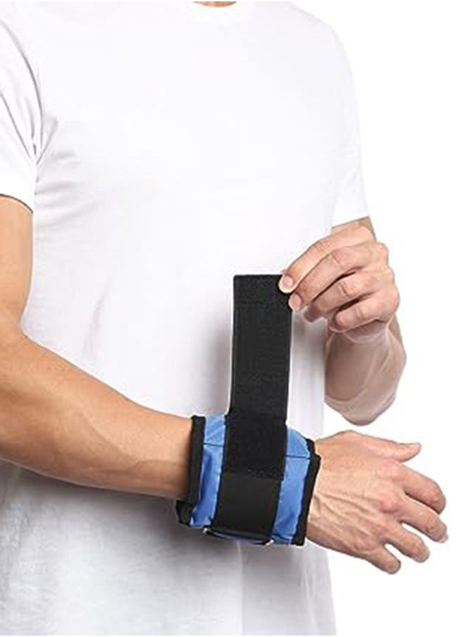 Ankle/Wrist Weight Pair of 2 * 2 Kg (2 * 4.4 LB)  |  Size - Free Size, Adjustable with Velcro | Material - Neoprene and Iron Sand | Leg/Hand Strengthening Straps