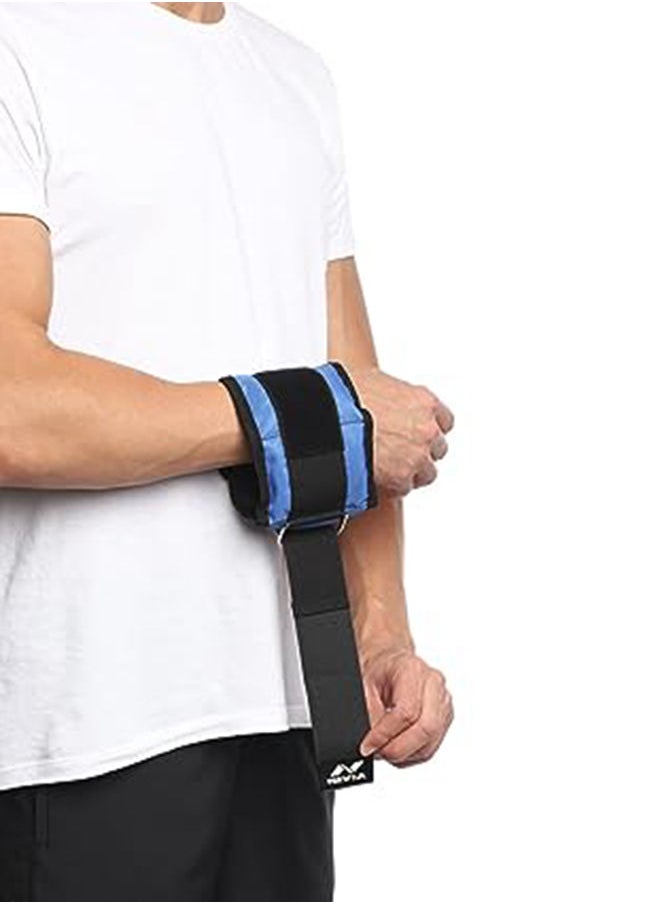Ankle/Wrist Weight Pair of 2 * 2 Kg (2 * 4.4 LB)  |  Size - Free Size, Adjustable with Velcro | Material - Neoprene and Iron Sand | Leg/Hand Strengthening Straps