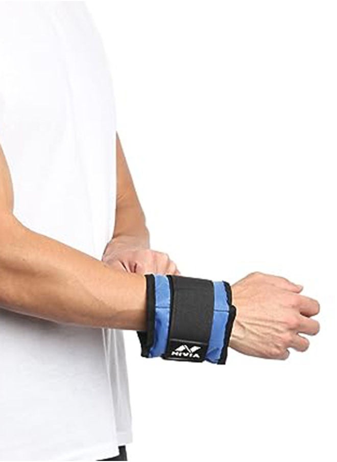 Ankle/Wrist Weight Pair of 2 * 2 Kg (2 * 4.4 LB)  |  Size - Free Size, Adjustable with Velcro | Material - Neoprene and Iron Sand | Leg/Hand Strengthening Straps