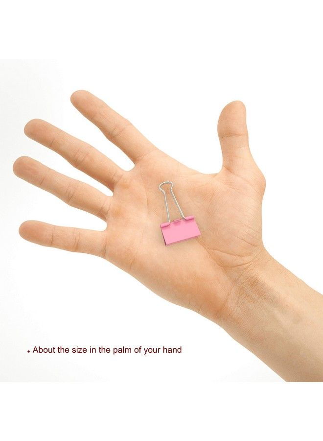 nctinystore مشابك ملفات معدنية صغيرة 0.75 بوصة 19 مم (وردي 40 قطعة) - Image 4