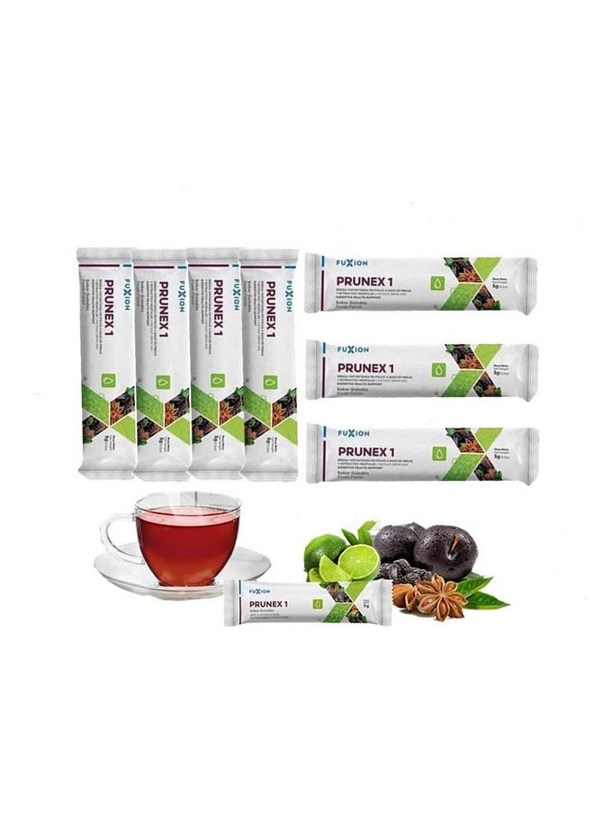 FuXion - Prunex 1 A Plum Flavored Tea Easy To Dissolve Kelp Very Effective For Cleansing The Digestive System And Relieve Constipation In A Healthy Way With No Discomfort (7 Sachets) - Image 1
