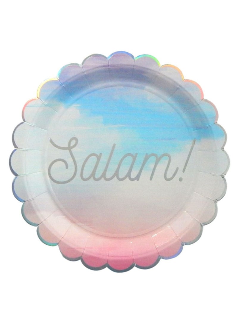 Peacock Supplies - Peacock Supplies 10 Pack Salam Party Plates - Festive Plates for Celebrations and Gatherings - Image 1