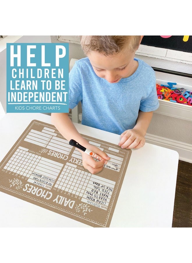 Hadley Designs - Rustic Magnetic Chore Chart For Adults - Chore Board For Family Chore Chart, Chores Chart For Adults, Dry Erase Chore Chart For Teenagers, Chore Chart Magnetic, Chore Chart For Kids Multiple Kids - Image 1