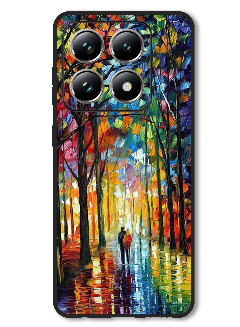 Theodor Case Compatible with Xiaomi 14T Pro Protection Shockproof Bumper Cover Colorful  Art Couple - Image 1