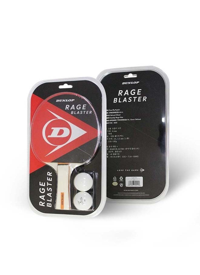 DUNLOP Rage Pulsar Table Tennis Bat Set Includes 1 Rackets, 2 Club Champ Professional Table Tennis Balls  - Image 3