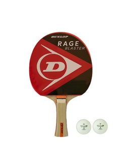 DUNLOP Rage Pulsar Table Tennis Bat Set Includes 1 Rackets, 2 Club Champ Professional Table Tennis Balls  - Image 1