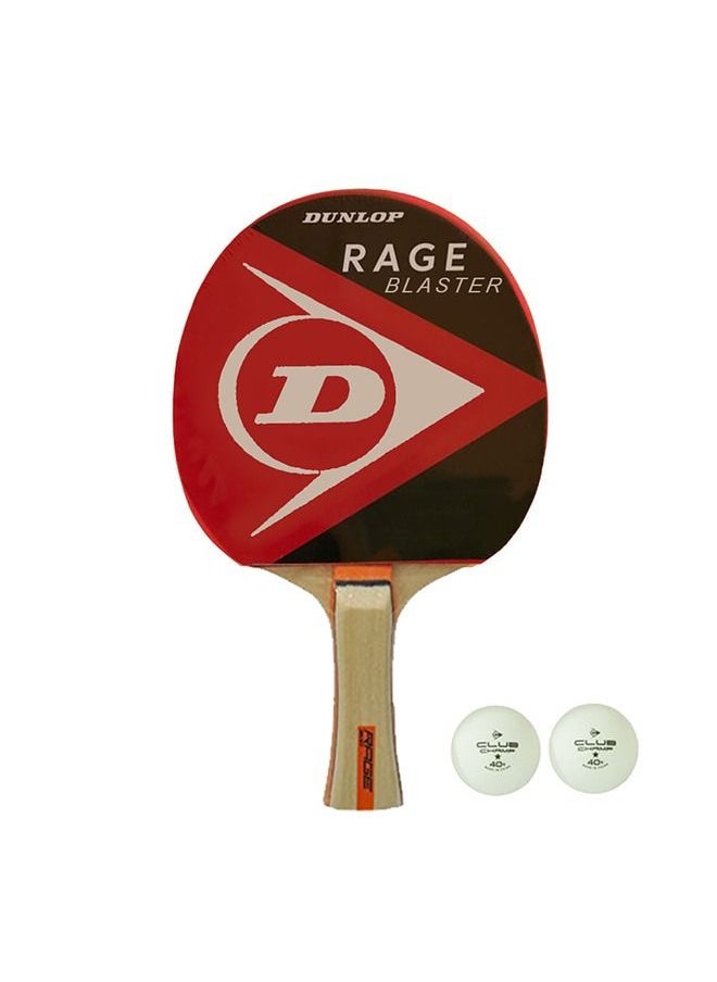 DUNLOP Rage Pulsar Table Tennis Bat Set Includes 1 Rackets, 2 Club Champ Professional Table Tennis Balls  - Image 1