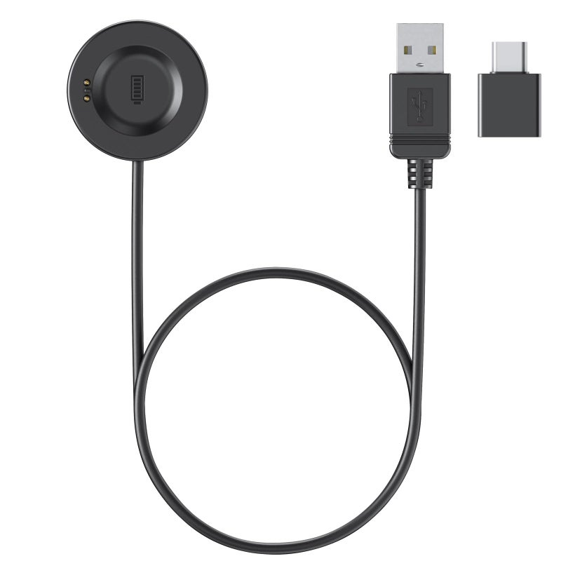 MEROM كابل شاحن USB لساعات iTouch القابلة للارتداء Air 3 و Sport 3، قاعدة شحن بديلة متوافقة مع ساعة iTouch Air 3 وساعة Sport 3 (أسود) - Image 1