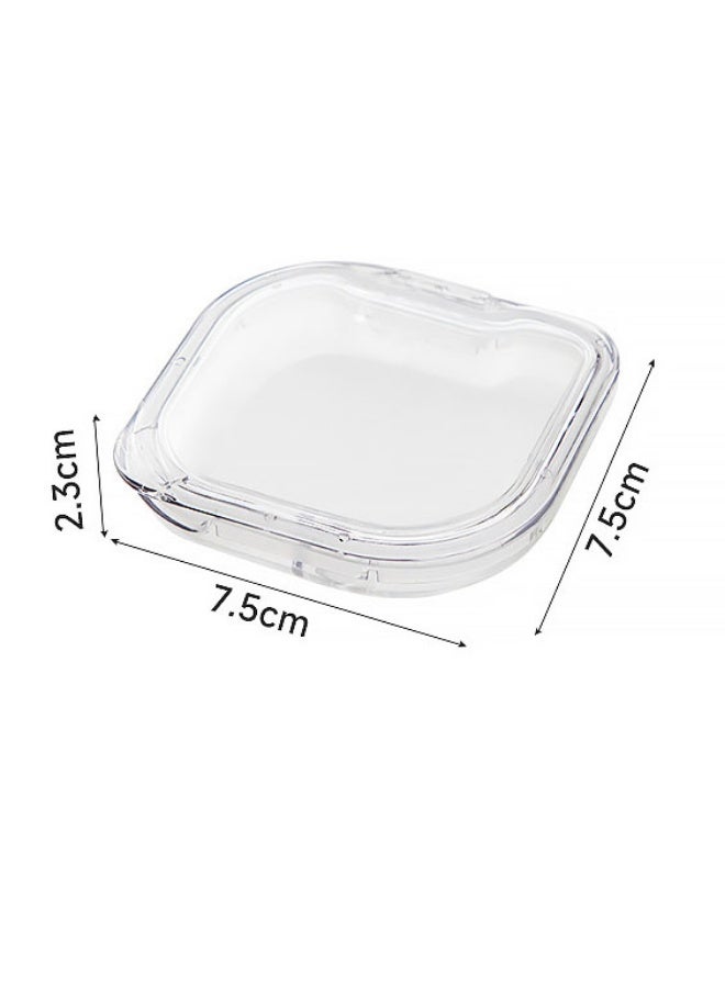 Portable Retainer Case Square Oral Aligner Holder Dustproof Dental Braces Storage 7.5 x 7.5 x 2.3cm - Image 4