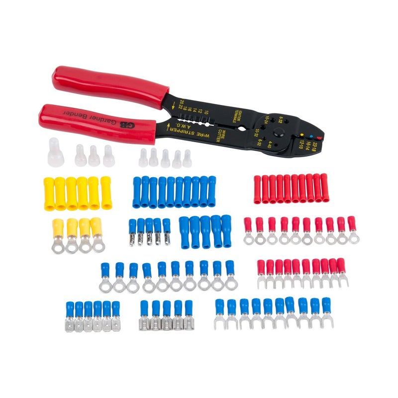 Gardner Bender GK15N 100 Piece Terminal Kit with StripperCrimper 1Kit
