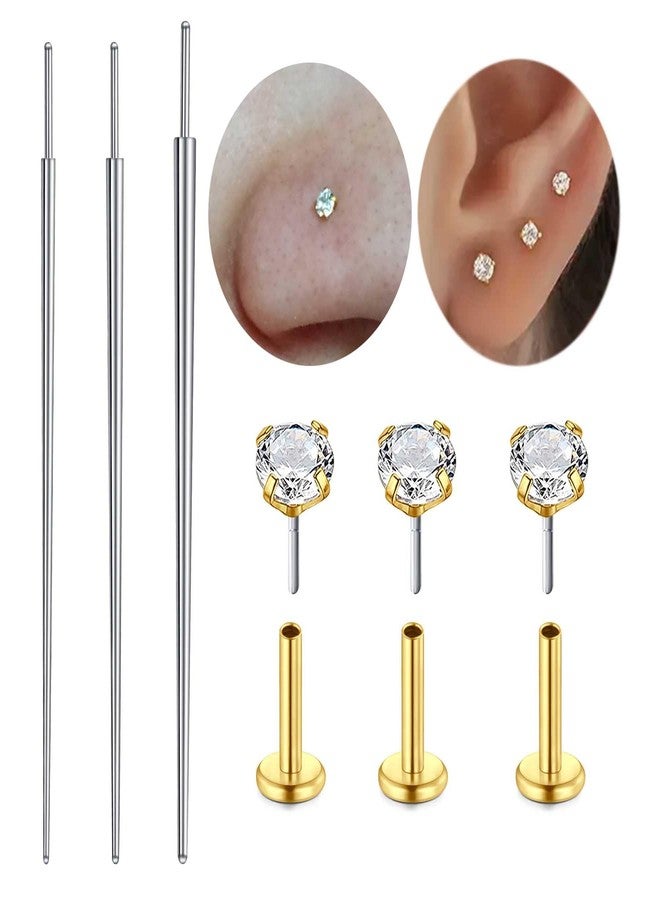 QWALIT 16g 18g 20g Piercing Taper Tool - Threadless Nose Stud, Flat Back & Cartilage Earrings, Push in Nose Rings & Labret Stud - Image 1