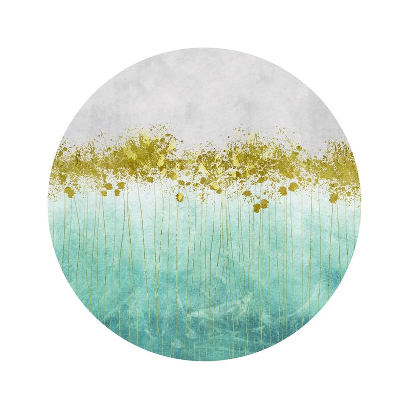 UMAI Polyester Rubber Bathroom Mat 38 38cm Bath Mat Anti Skid Mat for Bathroom Floor Bathroom Accessories Bathroom Mats Water Soak Non Slip Mat for Bathroom Floor MatCyan Ocean Print - Image 3