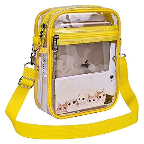 USPECLARE Clear Purse Stadium Transparent Messenger Bag Stadium Approved for Men and Women Clear CrossBody Bag - Image 1