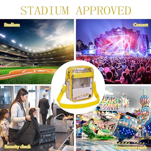 USPECLARE Clear Purse Stadium Transparent Messenger Bag Stadium Approved for Men and Women Clear CrossBody Bag - Image 5
