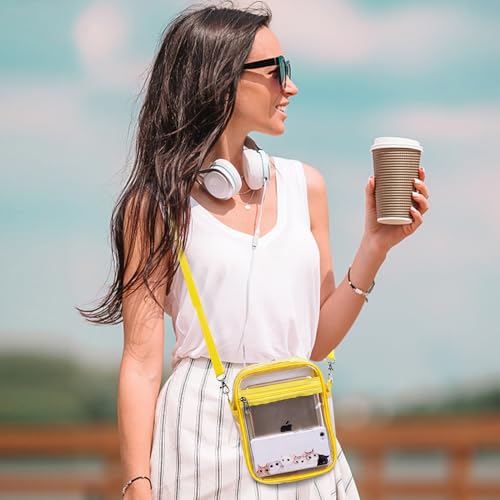 USPECLARE Clear Purse Stadium Transparent Messenger Bag Stadium Approved for Men and Women Clear CrossBody Bag - Image 2