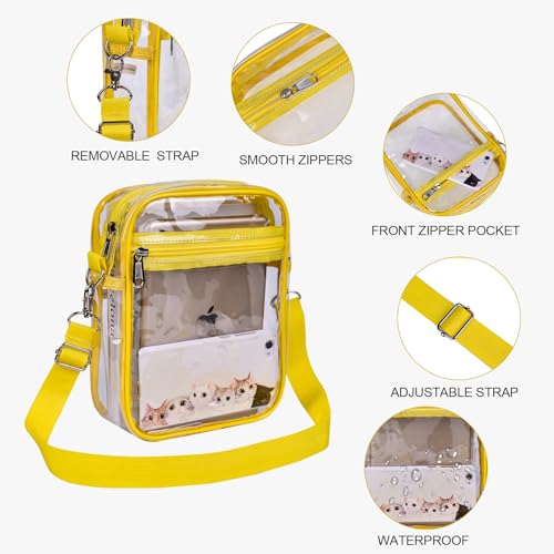 USPECLARE Clear Purse Stadium Transparent Messenger Bag Stadium Approved for Men and Women Clear CrossBody Bag - Image 4