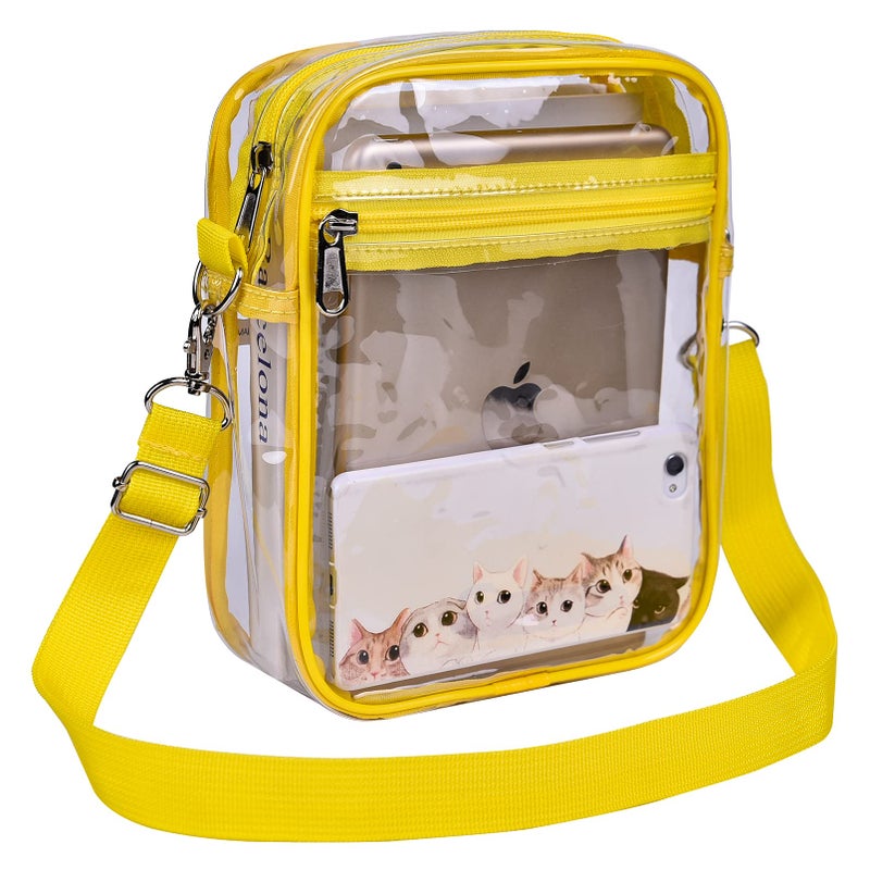 USPECLARE Clear Purse Stadium Transparent Messenger Bag Stadium Approved for Men and Women Clear CrossBody Bag - Image 3