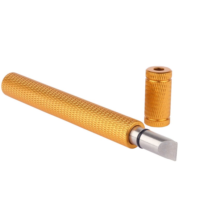 Bulex أداة شحذ أخاديد مضرب الجولف بليكس، أداة إعادة تشكيل وتنظيف للوتد والمضارب - توليد دوران خلفي مثالي - مناسبة للأخاديد U و V، ذهبية - Image 4