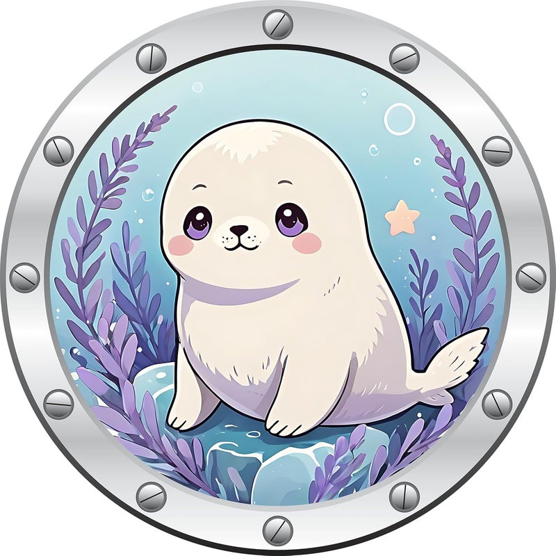 EXO DECOR Trendy Cute Baby Animal Sticker Designs of Self Adhesive Wall Stickers for Living Room Bedroom Hall and Home Decoration 45 x 45cm Pack of 1 EDWS_14765 - Image 1