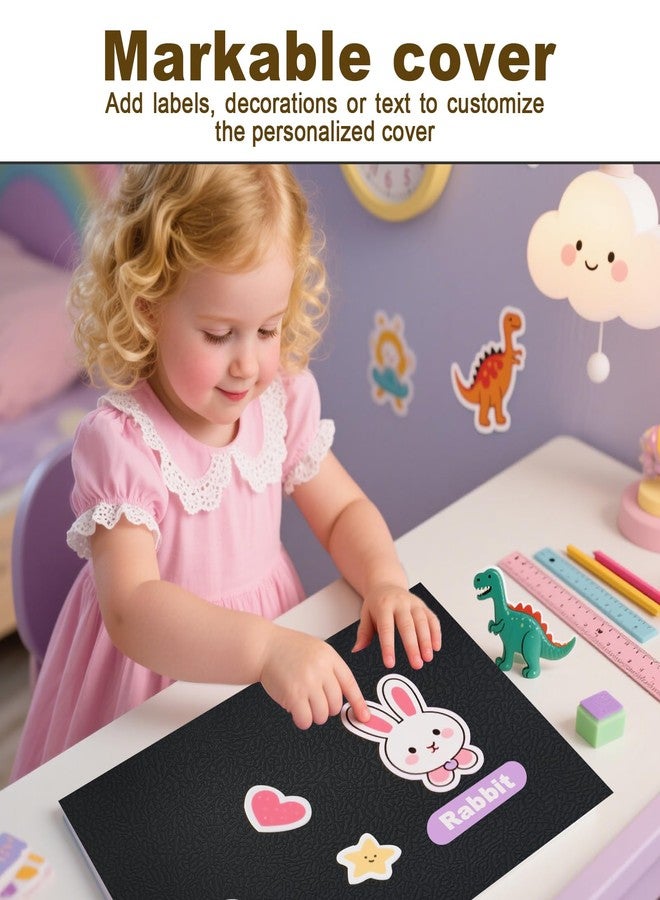 LAYZZ Folders with Pockets, LAYZZ 60 Pack Paper Pocket Folders, 2 Pocket Folders Fits Letter Size Paper, for School Office and Home (Black) - Image 5