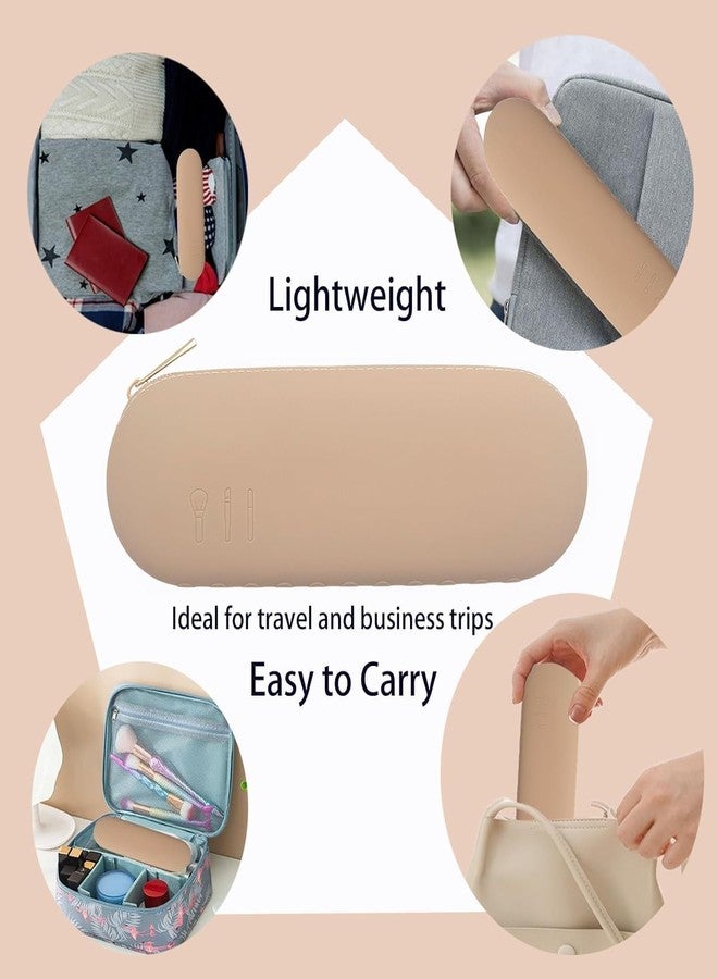 Hidak حقيبة فرش مكياج سيليكون محمولة من هيداك، حامل فرش مكياج للسفر، مغناطيسي مانع للسقوط، حامل فرش مكياج سيليكون محمول، أدوات مكياج ناعمة وأنيقة - Image 5