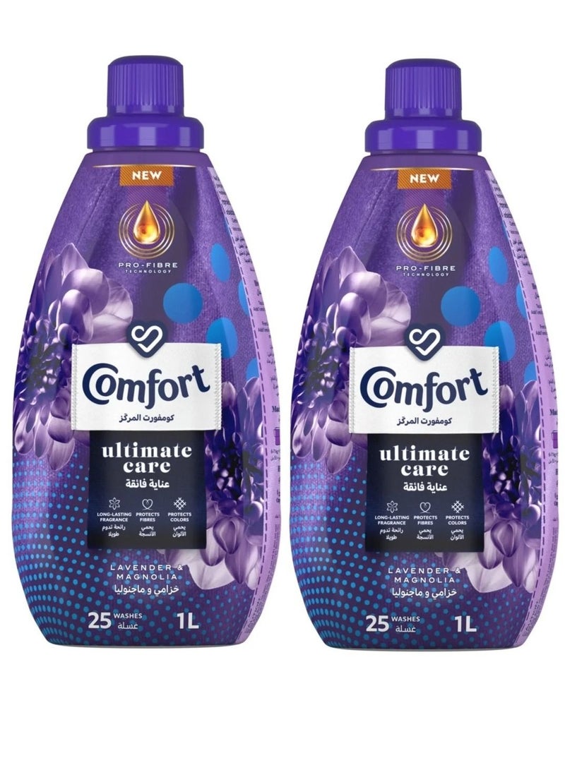 كمفورت منعم الأقمشة المركز لافندر وماغنوليا 1 لتر عبوة من 2