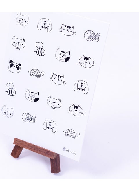 Pets doddle sticker set, A5 2 sheets
