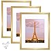 upsimples 11x14 Picture Frame Set of 3,Made of High Definition Glass for 8x10 with Mat or 11x14 Without Mat,Wall - Image 2