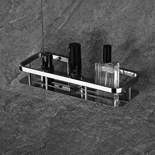 ZAP 304 Grade Stainless Steel Bathroom Shelf for Kitchen Wall Mount Chrome Finish Shelves for Bathroom & Kitchen Accessories (Single Layer) - Image 1