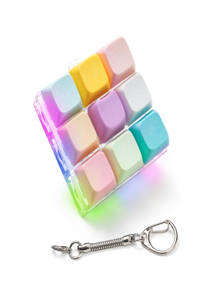 mintcaps Keyboard Fidget Toy - Fidget Keychain with Led Light Button Keyboard Clicker Fidget Toy for Adults Stress Relief Keyboard Fidget Clicker (Style A) - Image 1