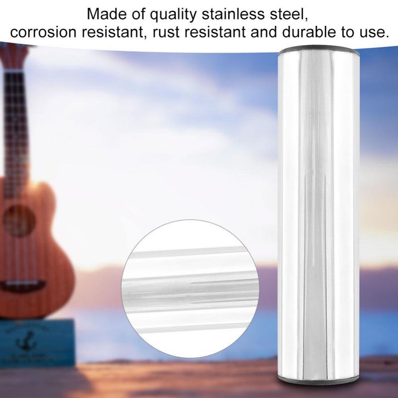 Dilwe Portable Stainless Steel Cylinder Sand Shaker Rhythm Percussion Musical Instruments (Silver) - Image 3