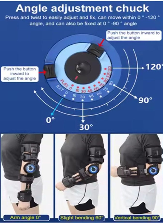 Generic - Adjustable elbow joint, fixed brace, dislocated arm, broken arm, upper limb brace elbow support - Image 1