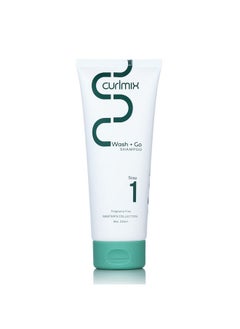 curlmix Wash & Go Shampoo For Curly Hair - Deep Cleansing Shampoo Removes Buildup - Fragrance-Free  - Image 1