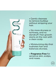 curlmix Wash & Go Shampoo For Curly Hair - Deep Cleansing Shampoo Removes Buildup - Fragrance-Free  - Image 2