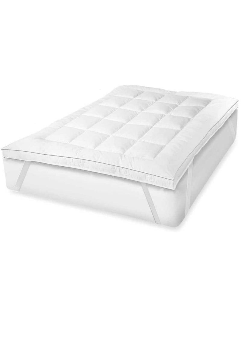 Pioneer Topper 600 GSM Extra Thick Mattress Topper – Hotel Luxury Plush, 7 cm Thick, Super Soft & Breathable with Elastic Bands - Image 3