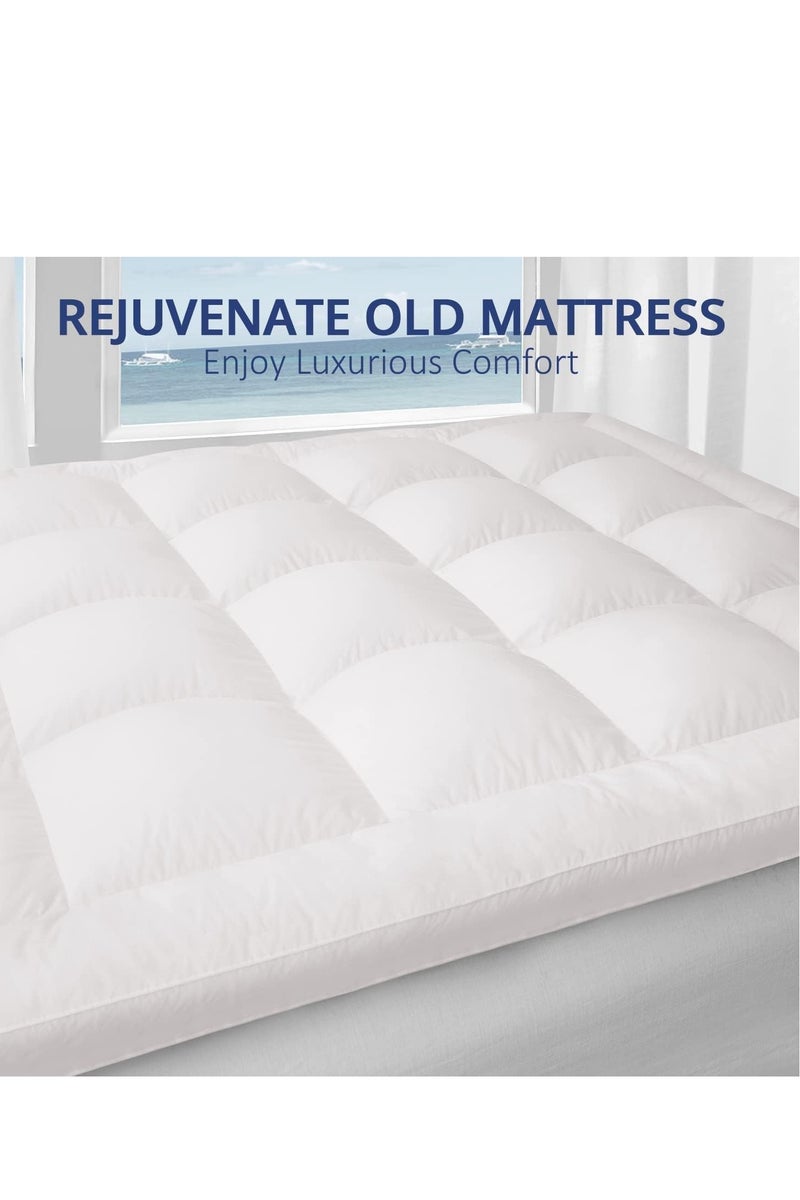 Pioneer Topper 600 GSM Extra Thick Mattress Topper – Hotel Luxury Plush, 7 cm Thick, Super Soft & Breathable with Elastic Bands - Image 5