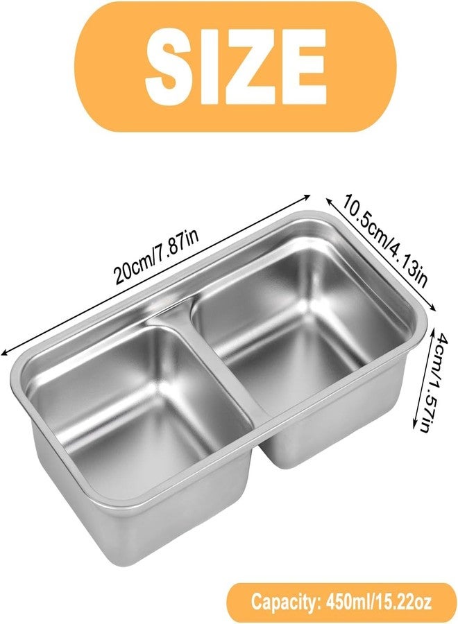 Whimsical Stainless Steel Grab and Go Snack Containers,Leak-Proof Double Compartment Condiment Container,Reusable Snack Containers with Lids,for Snacks Dips Travel and Outdoor Camping (1) - Image 3