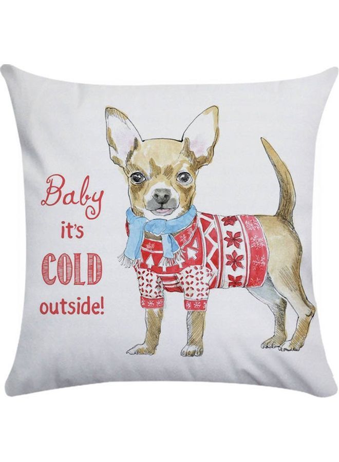 نيبمينينت غطاء وسادة من القطن بطبعة كلب متعدد الألوان