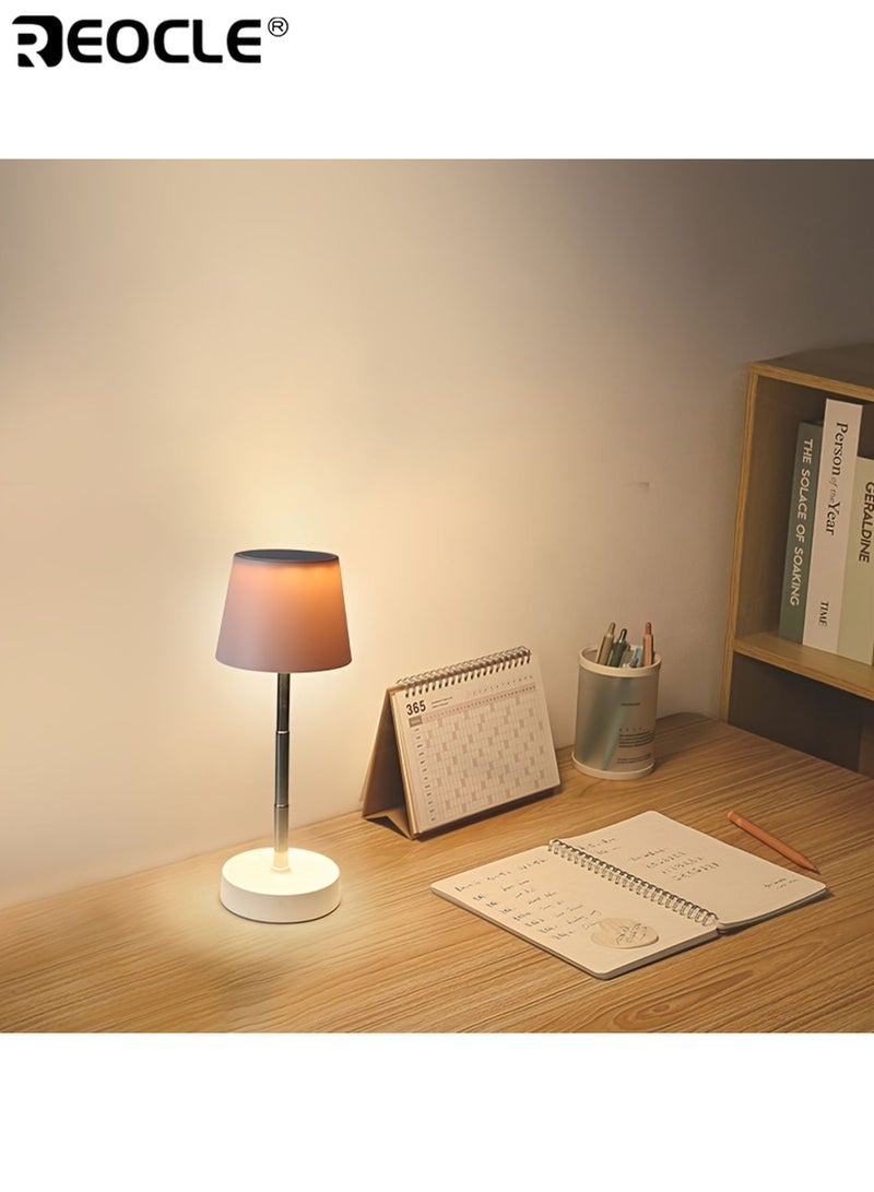 REOCLE Foldable Wireless Desk Lamp Extendable Table Lamp Rechargeable Small Night Light Eye Protection Light Bedside Light Source for Home Decor Restaurant Living Room - Image 3