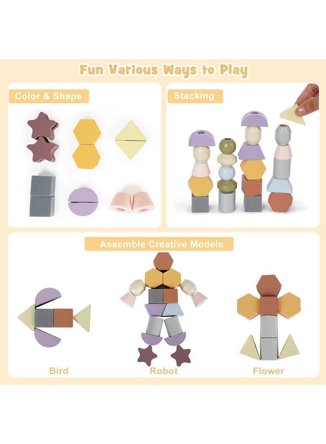 Vanplay Montessori Toys For 2 3 4 Year Old - Wooden Lacing Beads & Stacking Blocks Toys For Ages 2-4 Year Old Girl Boy Christmas Birthday Gifts, Toddler Preschool Learning Toys Fine Motor Skills Games - Image 5