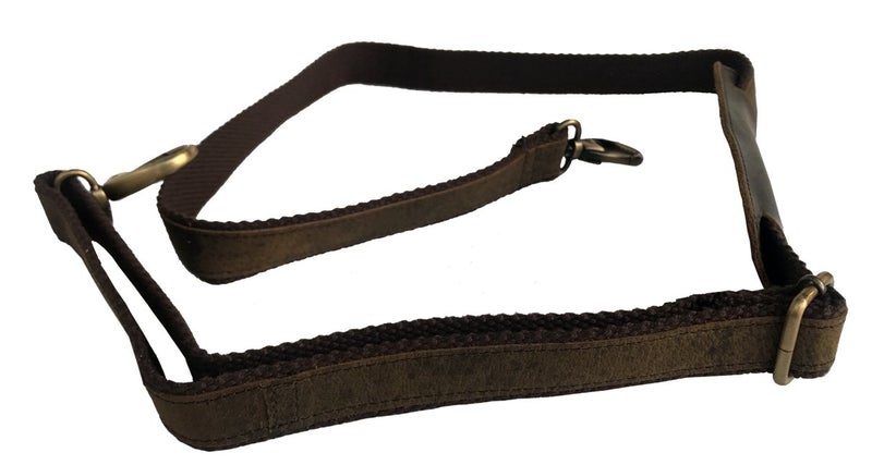 KomalC Leather Adjustable Padded Replacement Shoulder Strap with Metal Swivel Hooks for Messenger, Laptop, Camera, Duffle Bags (Distressed Tan) - Image 5