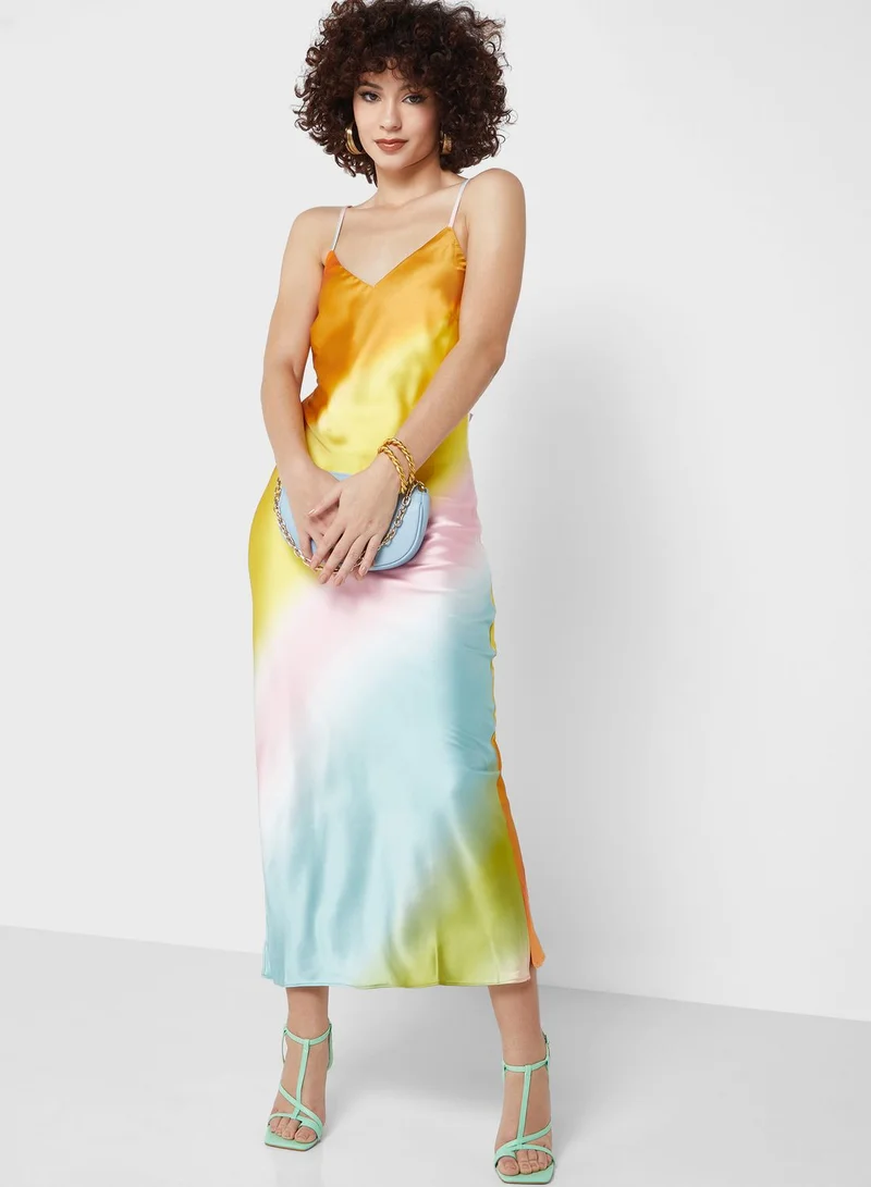 Never fully Dressed Ombre Satin Dress