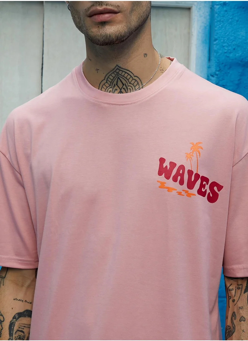 Campus Sutra Men's Peach Cupid Co-Ord Set