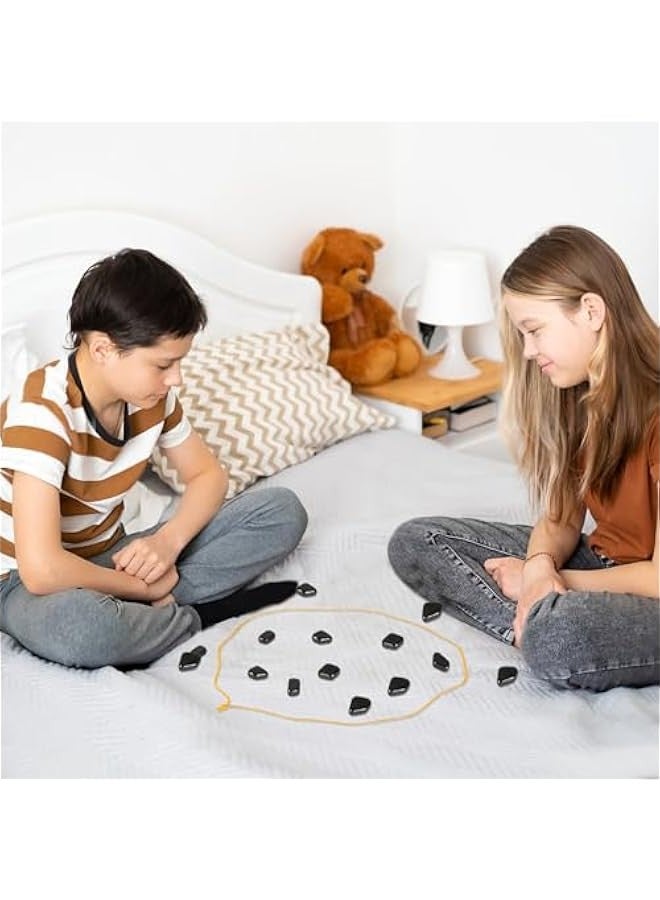 Magnetic Chess Game, Magnet Game with String, Multiplayer Magnetic Chess Game with Stones, Fun Table Top Magnet Chess Game  - Image 3