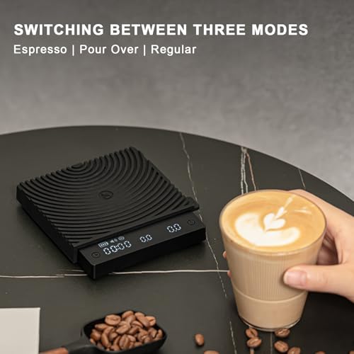 TIMEMORE Basic Mini Coffee Scale with Timer, Multifunction Electronic Espresso Scale, Ultra Thin and LightMini Digital Food Kitchen Scale for Baking, Cooking， (Black Mini) - Image 5