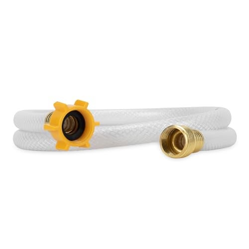 Camco TastePURE 4-Ft Water Hose - RV Drinking Water Hose Contains No Lead, No BPA & No Phthalate - Features Reinforced Design & Crafted of PVC - 1/2” Inside Diameter, Made in the USA (22763) - Image 1