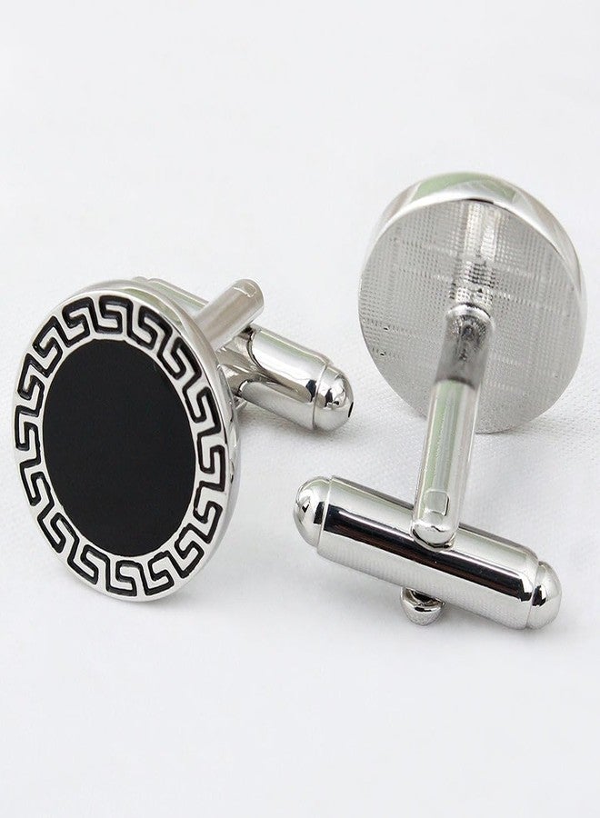 Peluche Geek Key - Silver - TS - Silver Colored Brass and Enamel Cufflink and Tiebar setFor Men - Image 5